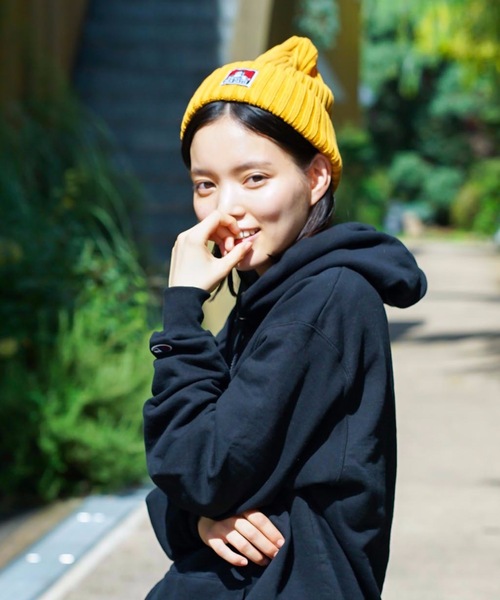 BEN DAVIS（ベンデイビス）の「【BEN DAVIS/ベンデイビス】コットンニットキャップ ビーニー（ニットキャップ/ビーニー・メンズ・ホワイト/チャコールグレー/ブラック/ダークグリーン/ベージュ/ネイビー/グレー/イエロー/ライトブラウン/スミクロ/ワイン/レッド・FREE）」の10枚目の写真