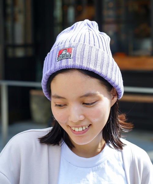 BEN DAVIS（ベンデイビス）の「【BEN DAVIS/ベンデイビス】コットンニットキャップ ビーニー（ニットキャップ/ビーニー・メンズ・ホワイト/チャコールグレー/ブラック/ダークグリーン/ベージュ/ネイビー/グレー/イエロー/ライトブラウン/スミクロ/ワイン/レッド・FREE）」の22枚目の写真