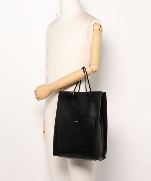 YAHKI（ヤーキ）の「#【YAHKI/ヤーキ】スクエアレザートートバッグ（トートバッグ・レディース・ブラック/ベージュ・FREE）」の12枚目の写真