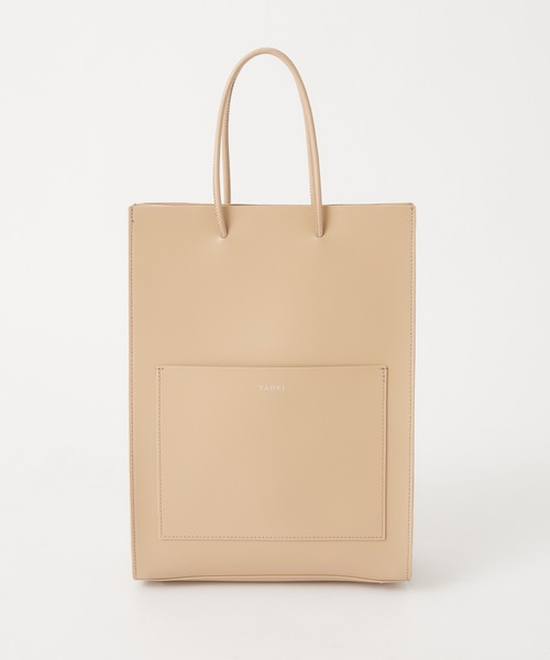 YAHKI（ヤーキ）の「#【YAHKI/ヤーキ】スクエアレザートートバッグ（トートバッグ・レディース・ブラック/ベージュ・FREE）」の3枚目の写真