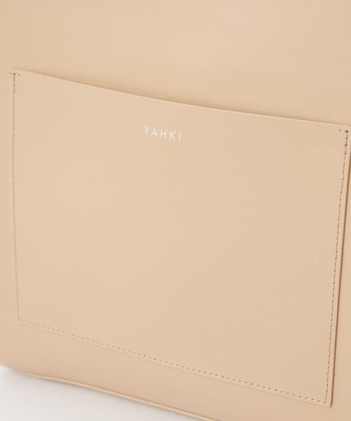YAHKI（ヤーキ）の「#【YAHKI/ヤーキ】スクエアレザートートバッグ（トートバッグ・レディース・ブラック/ベージュ・FREE）」の6枚目の写真
