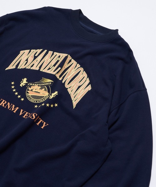 WHO'S WHO gallery(フーズフーギャラリー)の「【KOOKY'N/クーキー】VERSITYスウェットクルー(スウェット・メンズ・アッシュグレー/ブラック/ネイビー/グリーン・FREE)」の8枚目の写真