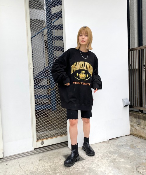 WHO'S WHO gallery(フーズフーギャラリー)の「【KOOKY'N/クーキー】VERSITYスウェットクルー(スウェット・メンズ・アッシュグレー/ブラック/ネイビー/グリーン・FREE)」の13枚目の写真