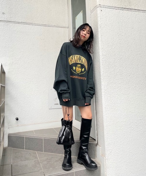 WHO'S WHO gallery(フーズフーギャラリー)の「【KOOKY'N/クーキー】VERSITYスウェットクルー(スウェット・メンズ・アッシュグレー/ブラック/ネイビー/グリーン・FREE)」の18枚目の写真