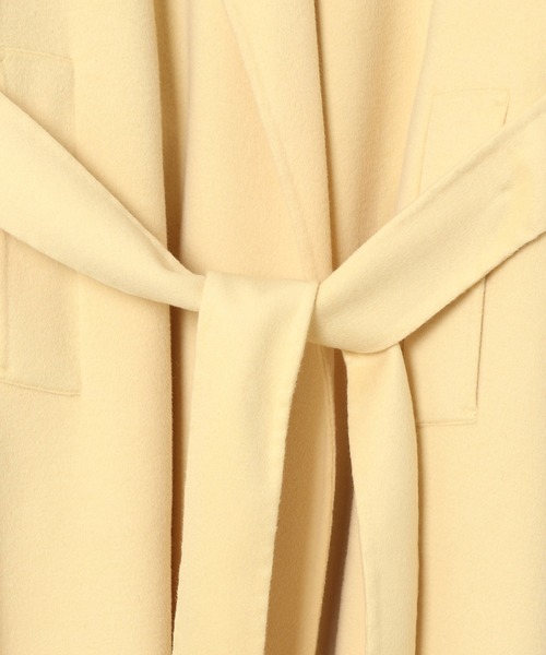 ADAM ET ROPE'（アダムエロペ）の「Super120's ウールリバーガウンコート（チェスターコート・レディース・イエロー/ブラック系その他/ベージュ系その他・FREE）」の8枚目の写真