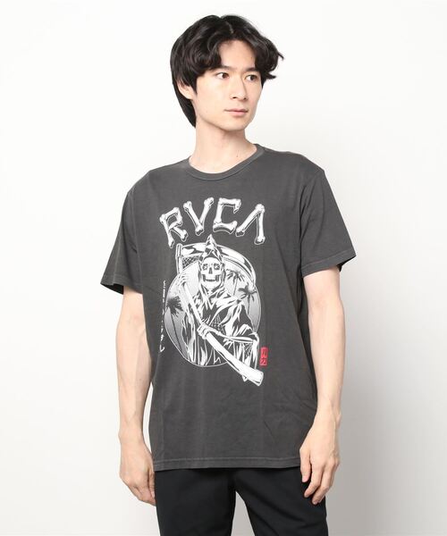 RVCA(ルーカ)の「【直営店限定】RVCA メンズ TROUBLE IN PARADISE SS Tシャツ【2021年春夏モデル】/ルーカ半袖Tシャツ(Tシャツ/カットソー・メンズ・ブラック/モスグリーン・MEDIUM/LARGE/SMALL)」の3枚目の写真