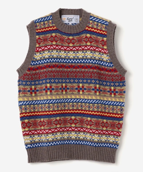 LAURENCE J.SMITH】フェアアイル クルーネックベスト WOMEN