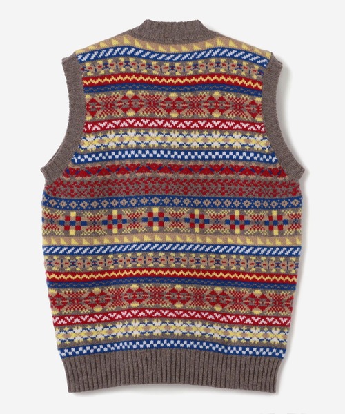 LAURENCE J.SMITH】フェアアイル クルーネックベスト WOMEN