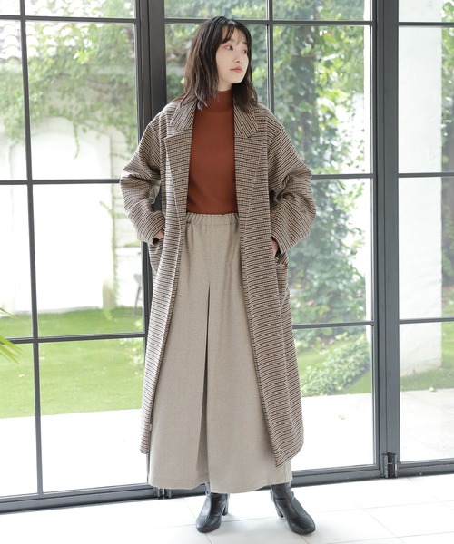 LAKOLE（ラコレ）の「チェック柄オーバーサイズコート / 214940（チェスターコート・レディース・ベージュ系その他・SMALL/MEDIUM）」の17枚目の写真