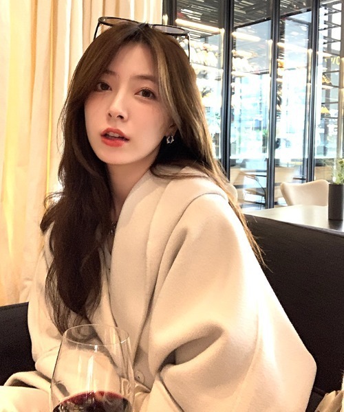 Diosfront（ディオスフロント）の「オーバーサイズチュニックポンチョコート（ポンチョ・レディース・アイボリー/モカ/カーキ/ネイビー/パープル/ブラック/ブラウン・FREE）」の8枚目の写真