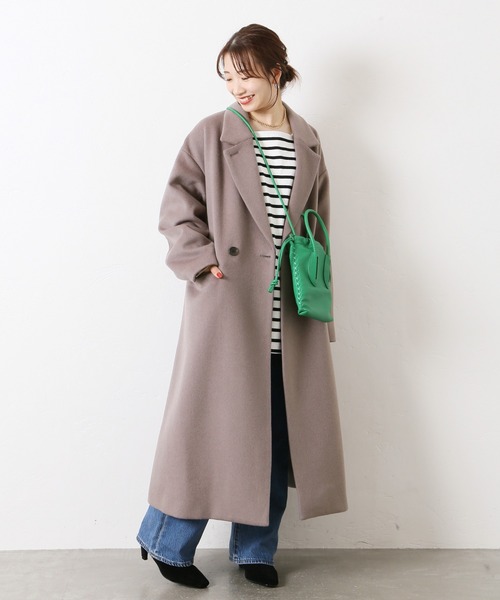 JOURNAL STANDARD（ジャーナルスタンダード）の「スーパーエクストラファインウールテーラードコート◆（ダウンジャケット/コート・レディース・ブラック/ベージュ/グレー・S/M）」の21枚目の写真