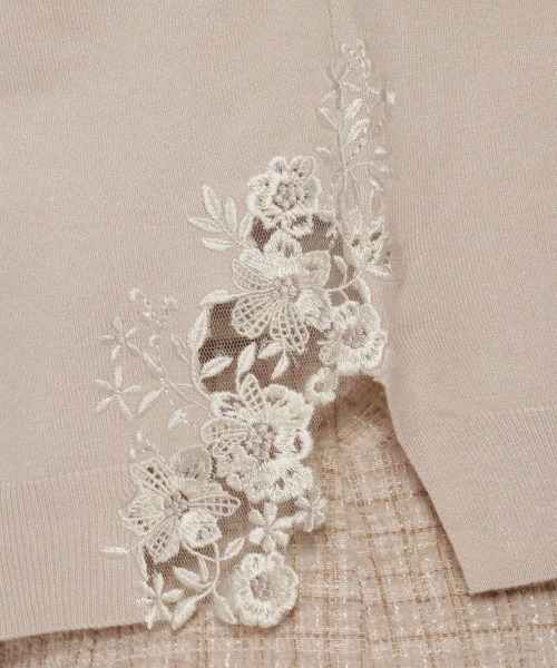 WILLSELECTION - 最終お値下げ！ウイルセレクション【今季新品】フラワー刺繍スリットカーディガン WILLSELECTION - 最終お値下げ！ウイルセレクション【今季新品