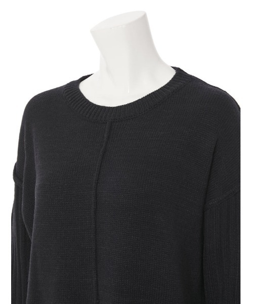 fifth（フィフス）の「リブ切り替えニットワンピース（ワンピース・レディース・ブラック/ライトベージュ・MEDIUM）」の6枚目の写真