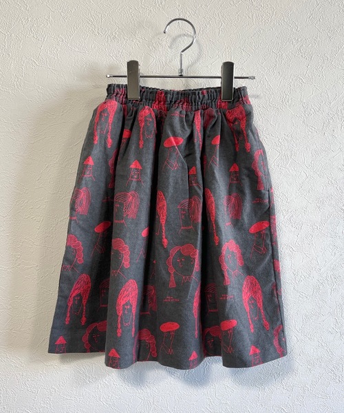HOGAN RANCH WEAR(ホーガンランチウエア)の「ソウガラコットンネルギャザースカート(kids/S~LL)(スカート・キッズ・ブラウン/ライトグリーン/チャコール・LL/S/M/L)」の2枚目の写真