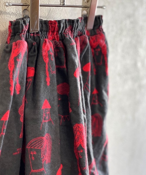 HOGAN RANCH WEAR(ホーガンランチウエア)の「ソウガラコットンネルギャザースカート(kids/S~LL)(スカート・キッズ・ブラウン/ライトグリーン/チャコール・LL/S/M/L)」の8枚目の写真