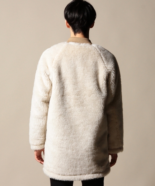 BEAUTY&YOUTH UNITED ARROWS（ビューティーアンドユースユナイテッドアローズ）の「BY ボア/フリース コート ◆（ノーカラージャケット・メンズ・ナチュラル/ネイビー・SMALL/LARGE/MEDIUM/X-LARGE）」の14枚目の写真