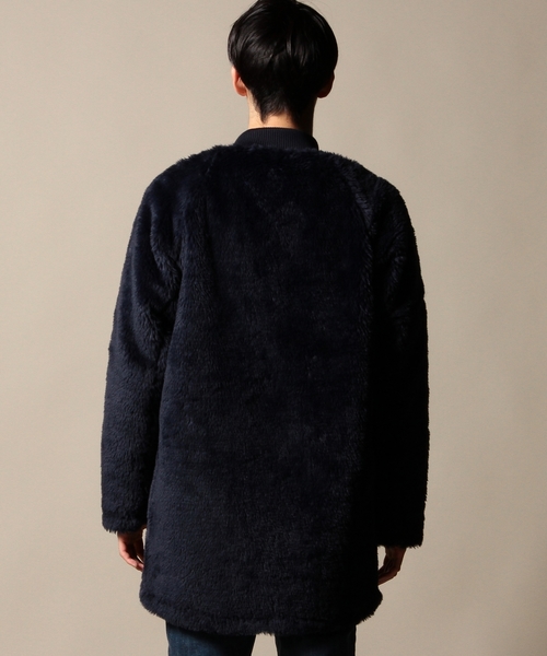 BEAUTY&YOUTH UNITED ARROWS（ビューティーアンドユースユナイテッドアローズ）の「BY ボア/フリース コート ◆（ノーカラージャケット・メンズ・ナチュラル/ネイビー・SMALL/LARGE/MEDIUM/X-LARGE）」の5枚目の写真
