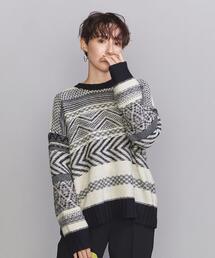 BEAUTY&YOUTH UNITED ARROWS | BY ウールミックス ジャカードニットプルオーバー(ニット/セーター)