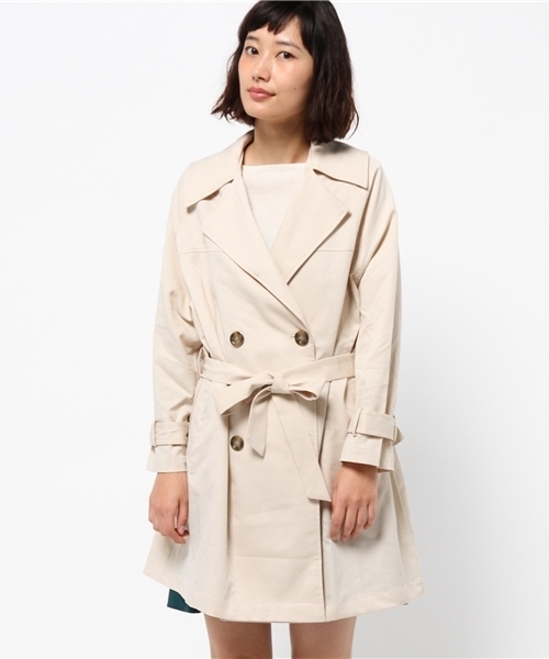OUTLET(アウトレット)の「【WHO'S WHO gallery】MSmasironatrench(トレンチコート・レディース・ベージュ/ネイビー・FREE)」の1枚目の写真