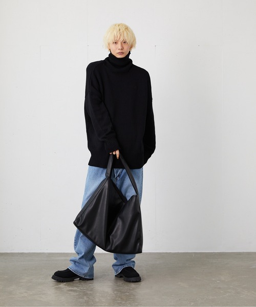 FEKETE(フェケテ)の「FEKETE MADE fkt LOGO TURTLE NECK KNIT(ニット/セーター・メンズ・ブラック/ピンク・MEDIUM/LARGE)」の14枚目の写真