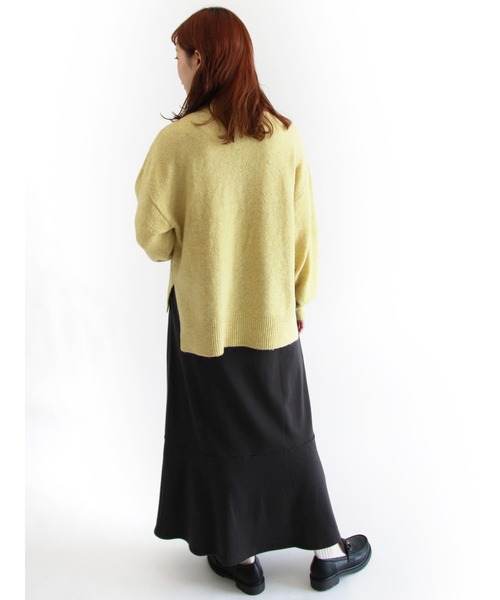 ehka sopo（エヘカソポ）の「もちもちモックネックニット（ニット/セーター・レディース・キナリ/グリーン/モカ・ﾌﾘ-）」の10枚目の写真