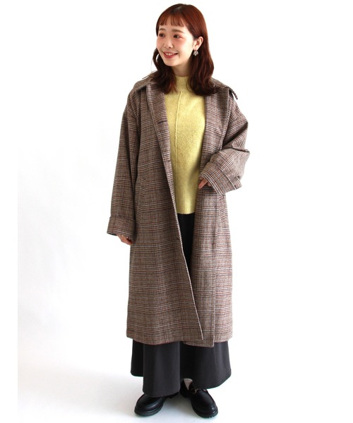 ehka sopo（エヘカソポ）の「もちもちモックネックニット（ニット/セーター・レディース・キナリ/グリーン/モカ・ﾌﾘ-）」の8枚目の写真