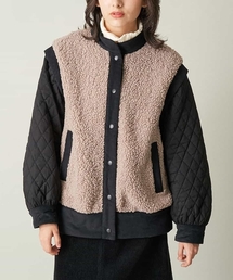 A de a.v.v | 【2WAY仕様】キルティング切替フェイクボアブルゾン(ブルゾン)