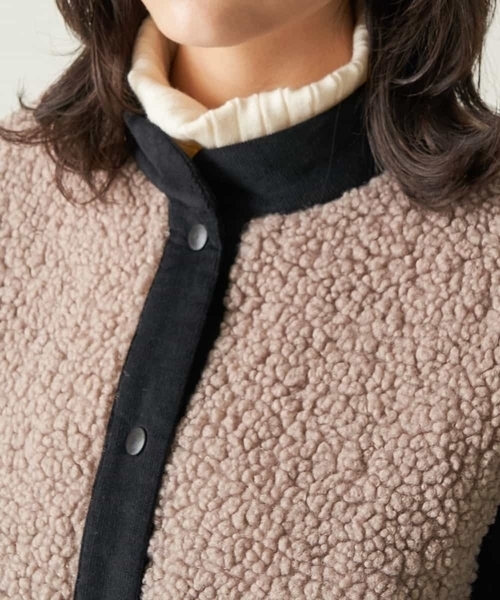 A de a.v.v（アードアー・ヴェ・ヴェ）の「（2WAY仕様）キルティング切替フェイクボアブルゾン（ブルゾン・レディース・ブラック/モカ・38/36）」の19枚目の写真