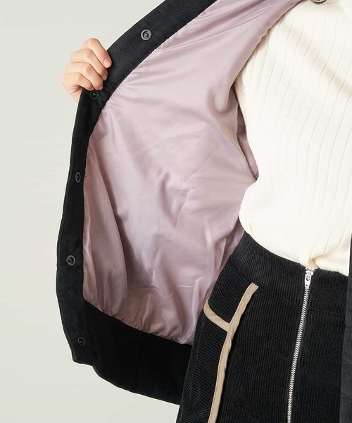A de a.v.v（アードアー・ヴェ・ヴェ）の「（2WAY仕様）キルティング切替フェイクボアブルゾン（ブルゾン・レディース・ブラック/モカ・38/36）」の22枚目の写真