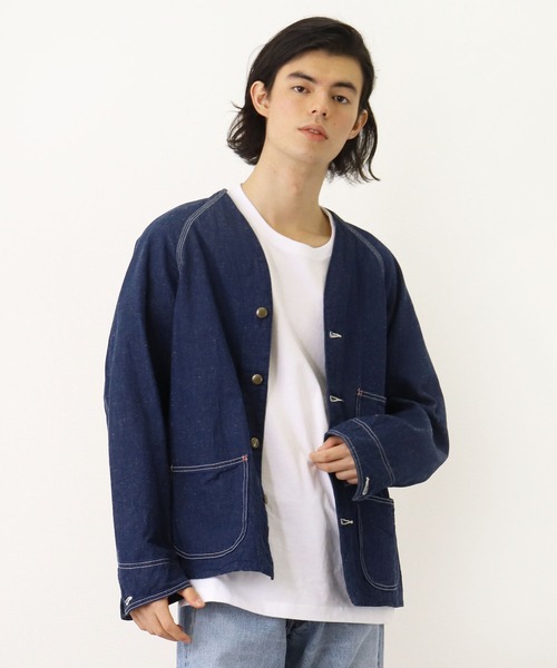 CAL O LINE（キャルオーライン）の「【 CAL O LINE / キャル オー ライン 】エンジニア ジャケット カバーオール デニムジャケット CL162-047 SES（デニムジャケット・メンズ・ホワイト/ブルー・M/L）」の4枚目の写真