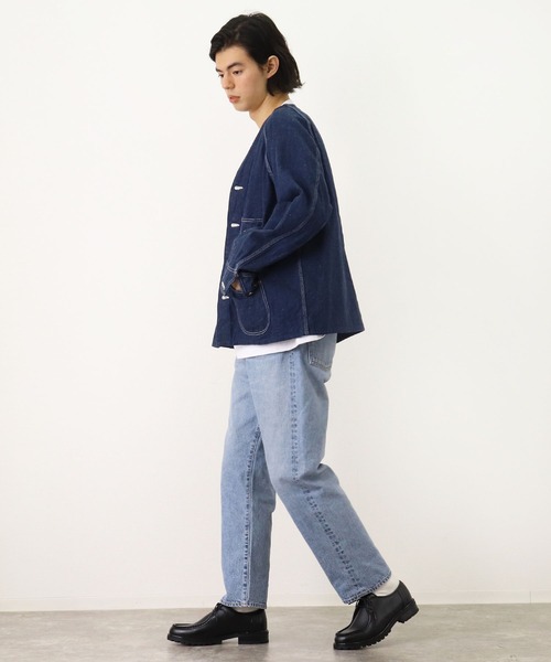 CAL O LINE（キャルオーライン）の「【 CAL O LINE / キャル オー ライン 】エンジニア ジャケット カバーオール デニムジャケット CL162-047 SES（デニムジャケット・メンズ・ホワイト/ブルー・M/L）」の5枚目の写真