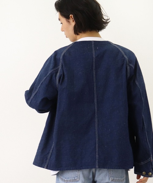 CAL O LINE（キャルオーライン）の「【 CAL O LINE / キャル オー ライン 】エンジニア ジャケット カバーオール デニムジャケット CL162-047 SES（デニムジャケット・メンズ・ホワイト/ブルー・M/L）」の8枚目の写真