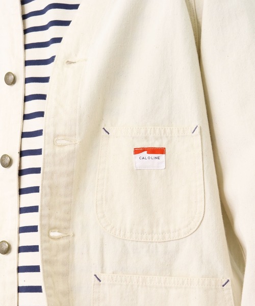CAL O LINE（キャルオーライン）の「【 CAL O LINE / キャル オー ライン 】エンジニア ジャケット カバーオール デニムジャケット CL162-047 SES（デニムジャケット・メンズ・ホワイト/ブルー・M/L）」の9枚目の写真