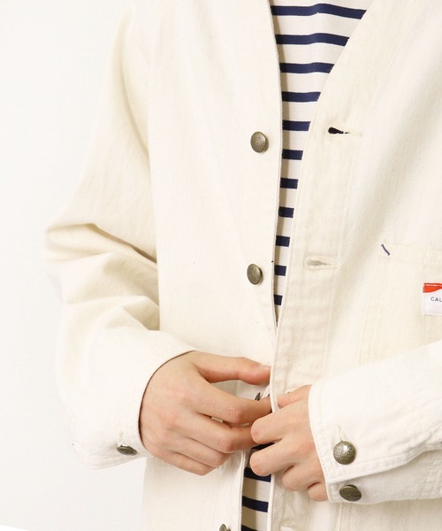 CAL O LINE（キャルオーライン）の「【 CAL O LINE / キャル オー ライン 】エンジニア ジャケット カバーオール デニムジャケット CL162-047 SES（デニムジャケット・メンズ・ホワイト/ブルー・M/L）」の17枚目の写真