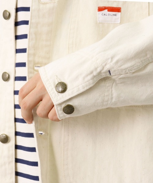 CAL O LINE（キャルオーライン）の「【 CAL O LINE / キャル オー ライン 】エンジニア ジャケット カバーオール デニムジャケット CL162-047 SES（デニムジャケット・メンズ・ホワイト/ブルー・M/L）」の18枚目の写真