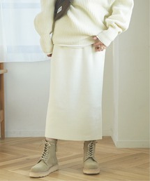 ストレッチ ミラノリブ スカート◆