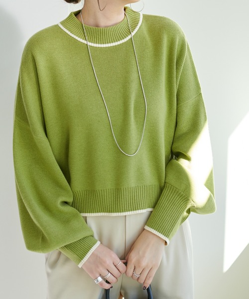 DISCOAT（ディスコート）の「4WAYレイヤードニットワンピース（ワンピース・レディース・グレー/サンドベージュ/グリーン・FREE）」の5枚目の写真