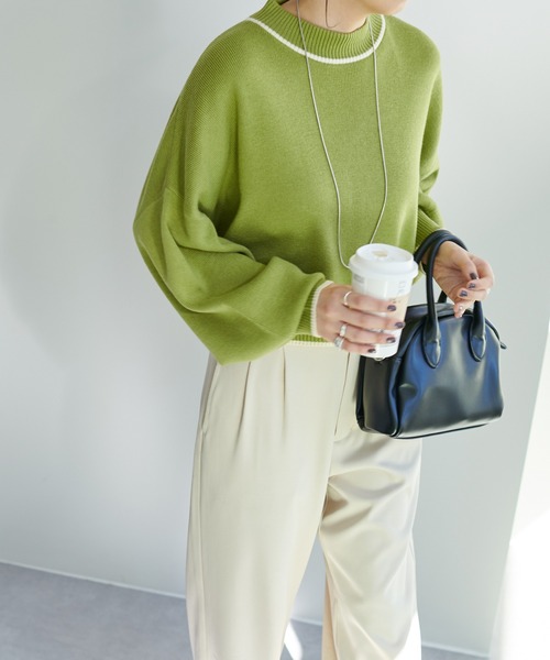 DISCOAT（ディスコート）の「4WAYレイヤードニットワンピース（ワンピース・レディース・グレー/サンドベージュ/グリーン・FREE）」の10枚目の写真