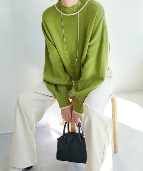 DISCOAT（ディスコート）の「4WAYレイヤードニットワンピース（ワンピース・レディース・グレー/サンドベージュ/グリーン・FREE）」の11枚目の写真