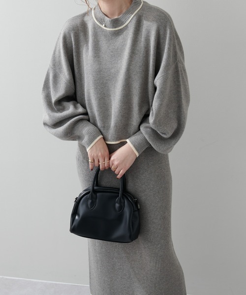 DISCOAT（ディスコート）の「4WAYレイヤードニットワンピース（ワンピース・レディース・グレー/サンドベージュ/グリーン・FREE）」の15枚目の写真