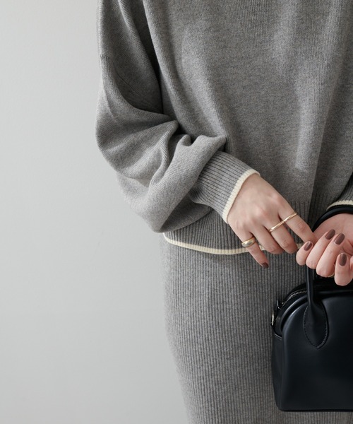 DISCOAT（ディスコート）の「4WAYレイヤードニットワンピース（ワンピース・レディース・グレー/サンドベージュ/グリーン・FREE）」の20枚目の写真