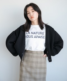 パイピングショートカーディガンLS 264394