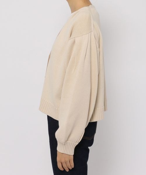 LOWRYS FARM(ローリーズファーム)の「パイピングショートカーディガンLS 264394(カーディガン/ボレロ・レディース・アイボリー/グリーン/ブラック・FREE)」の5枚目の写真