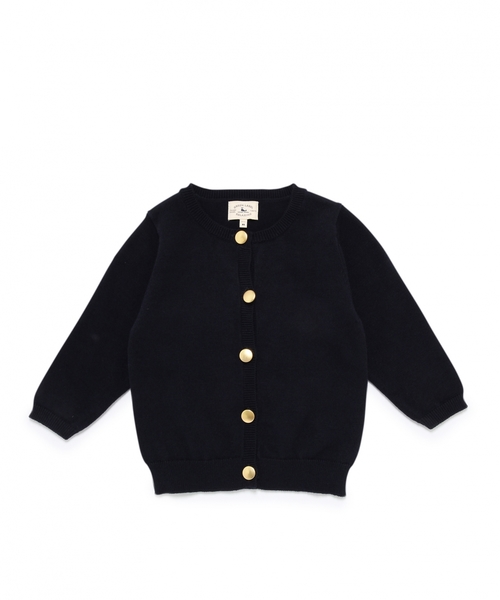green label relaxing（グリーンレーベルリラクシング）の「【BABY】コットン クルーネックカーディガン◆（カーディガン/ボレロ・キッズ・レッド/ネイビー・85cm）」の2枚目の写真