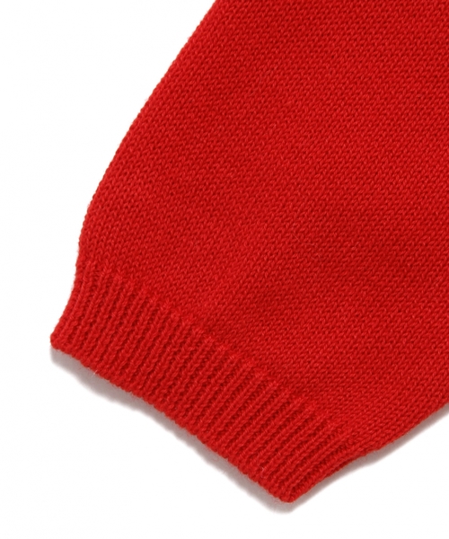 green label relaxing（グリーンレーベルリラクシング）の「【BABY】コットン クルーネックカーディガン◆（カーディガン/ボレロ・キッズ・レッド/ネイビー・85cm）」の3枚目の写真