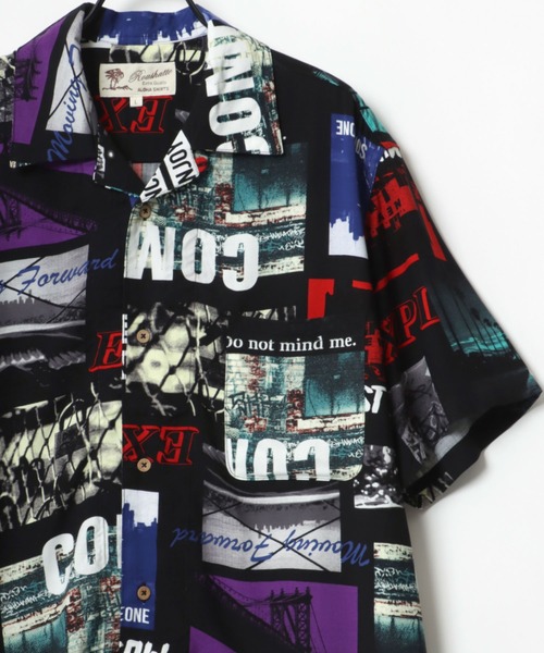 Lazar（ラザル）の「レーヨン ストリート オープンカラー アロハシャツ/総柄シャツ（シャツ/ブラウス・メンズ・ホワイト系その他/ブラック系その他/ブルー系その他/レッド系その他/ホワイト系その他2/ブラック系その他2/ブラック系その他3/ブラック系その他4/ブラック系その他5/ブラック系その他6・LL/M/L）」の4枚目の写真