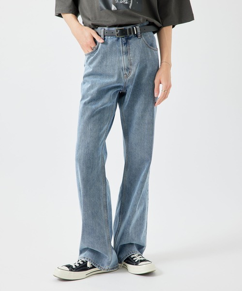 re_k by JUNRED（レクバイジュンレッド）の「【　re_k by JUNRED　】レングスが選べる デニムフレアパンツ（デニムパンツ・メンズ・ブルー/ブラック・S/L/M1/M/S1/L1）」の12枚目の写真