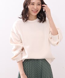 DRESKIP | もちさらダンボ－ル袖タック配色ステッチプルオーバー(Tシャツ/カットソー)