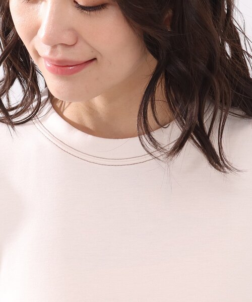 DRESKIP（ドレスキップ）の「◆もちさらダンボ－ル袖タック配色ステッチプルオーバー（Tシャツ/カットソー・レディース・ブラック/オフホワイト/サンドベージュ/レモンイエロー・02/03/04）」の8枚目の写真