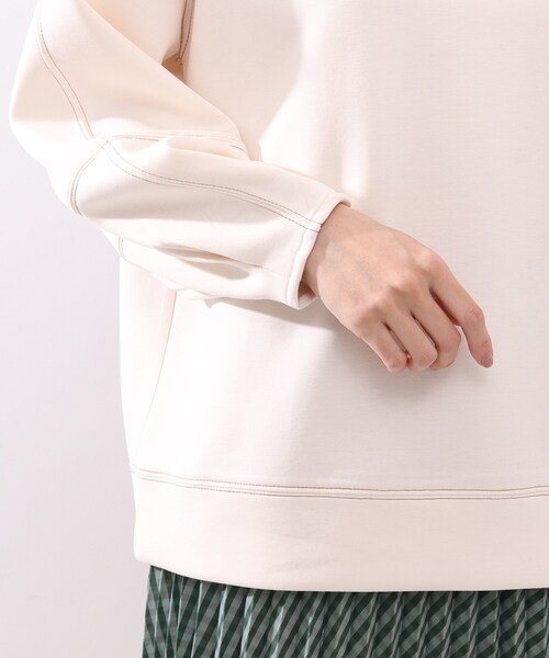 DRESKIP（ドレスキップ）の「◆もちさらダンボ－ル袖タック配色ステッチプルオーバー（Tシャツ/カットソー・レディース・ブラック/オフホワイト/サンドベージュ/レモンイエロー・02/03/04）」の9枚目の写真